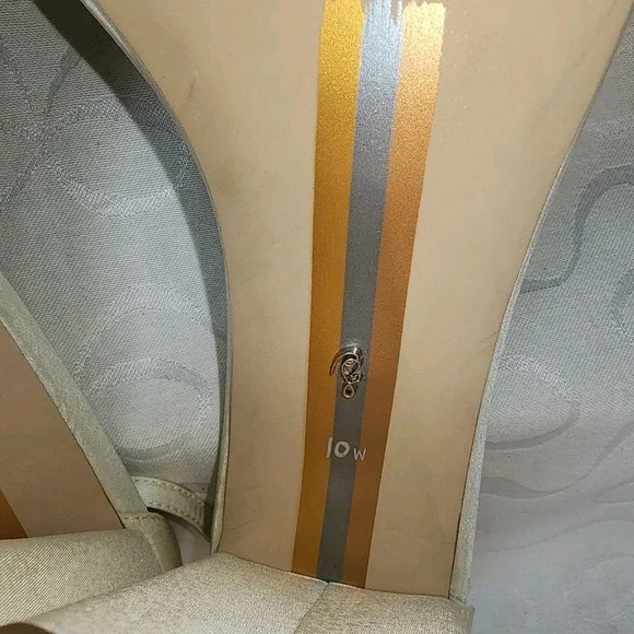 New Sam Edelman Yaro Ivory Satin Block Heel Sandal‎ 10 W Event Wedding Formal - Picture 7 of 8